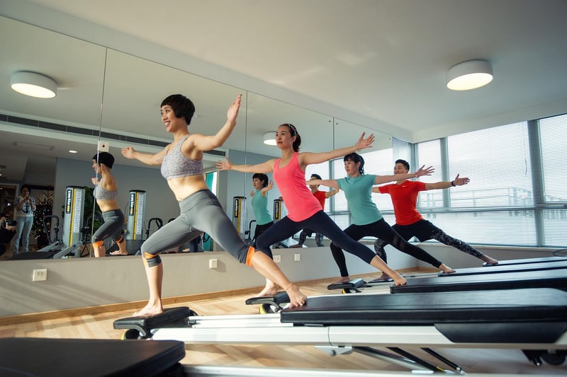 Reformer Pilates exercise